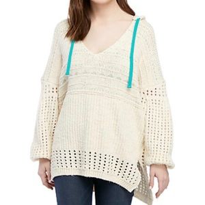 NWOT Free People “One That I Want Hoodie” Natural Sweater